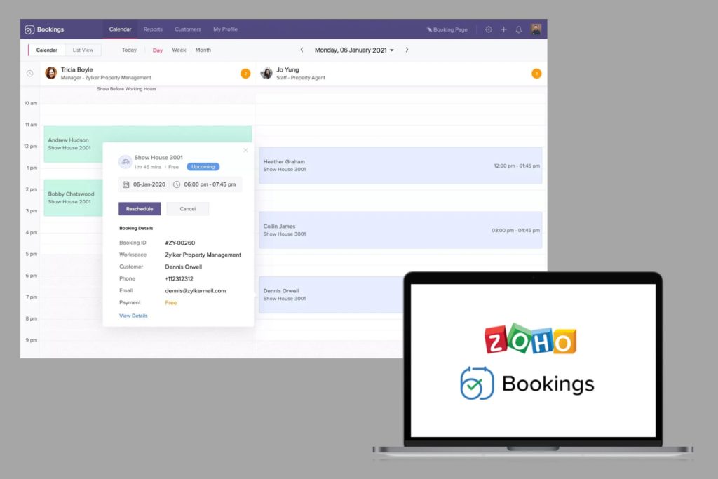 Zoho Booking product image calendly alternative number four