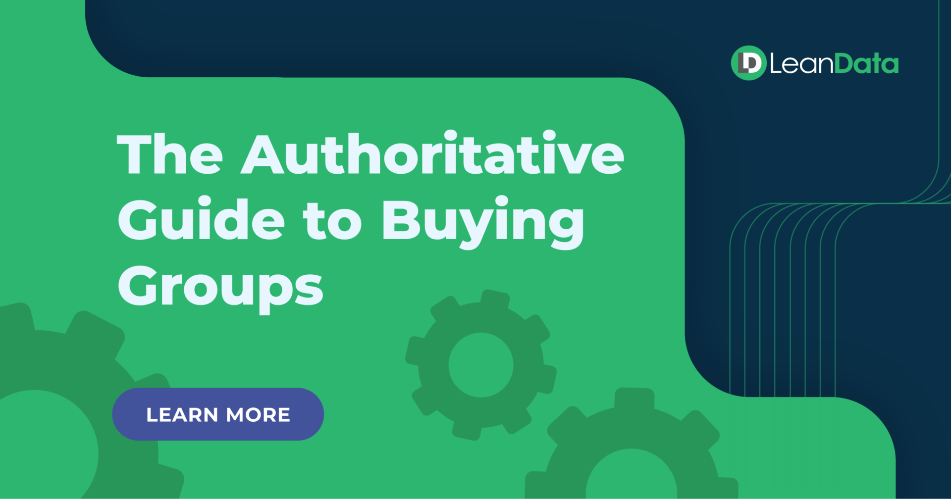 The Authoritative Guide to buying Groups ebook cover page with graphic images of gears on the front