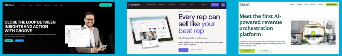 Outreach, Salesloft, and Groove Sales Engagement Platforms