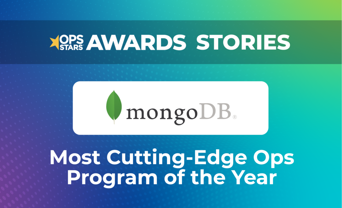 OpsStars 2024 Award for MongoDB, winner of the Most Cutting-Edge Ops Program of the Year