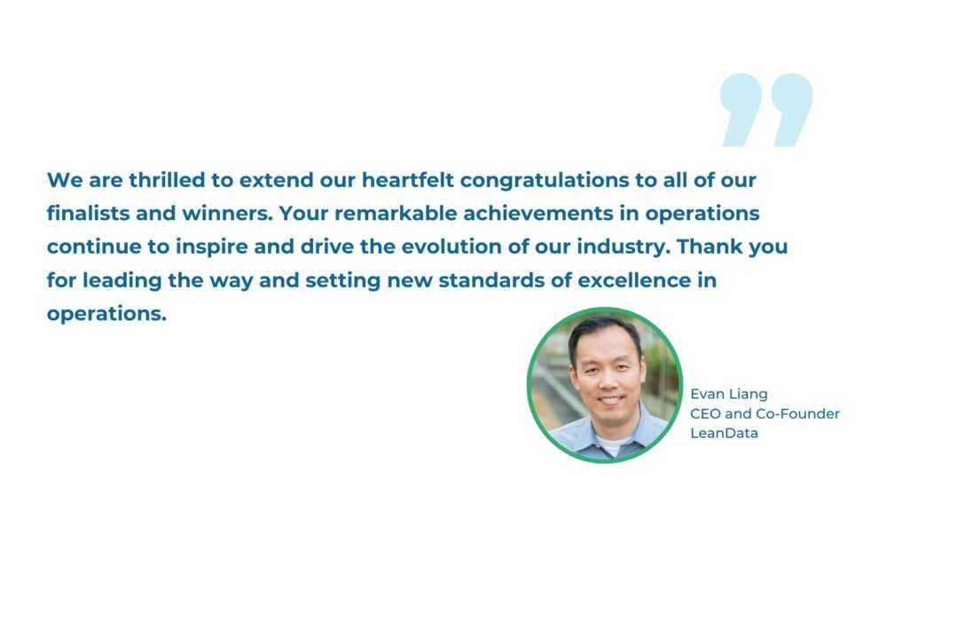 Quote from Evan Liang, CEO of LeanData, congratulating the winners of the 2024 OpsStars awards.