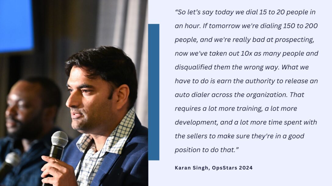 Karan Singh, RevOps Professional, speaking at OpsStars 2024