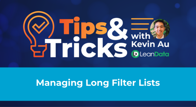 Managing Long Filter Lists